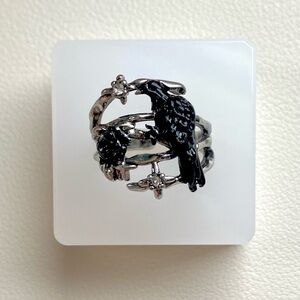 Black Bird Silver Ring
